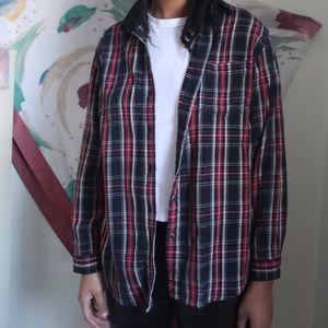 Vintage 90s Velvet Collar Flannel 🖤❤️